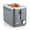 Gray, variant on Toastmaster 2-Slice Toaster, Stainless Steel, Extra Wide Slots, High Rise Toast Lift, Gluten Free Setting, 900W