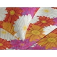 thumbnail image 3 of Ambesonne Flower Quilted Coverlet 3 Pcs, Gerbera Petals Summer Floral, Queen Size, Purple Orange and Pearl, 3 of 4