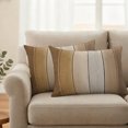 thumbnail image 6 of Outdoor Pillow Covers 20x12 Set of 2, Brown Ombre Waterproof Patio Throw Pillow Covers for Couch Sofa Chair, Vintage Country Wooden Decorative Pillowcases for Throw Pillows, 6 of 9