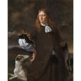 thumbnail image 2 of Karel Dujardin 12x14 Black Ornate Wood Framed Double Matted Museum Art Print Titled: Portrait of a Man (1670 - 1675), 2 of 5