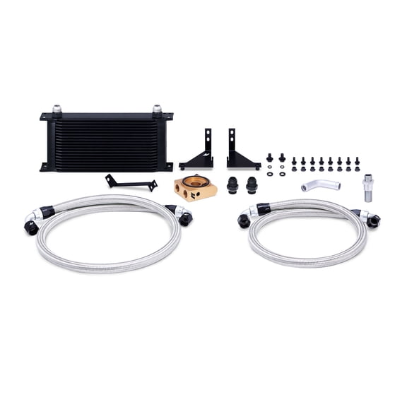 Mishimoto MMOC-FIST-14TBK Oil Cooler Kit Low-Temp Thermostatic Compatible With Ford Fiesta ST 2014  Black