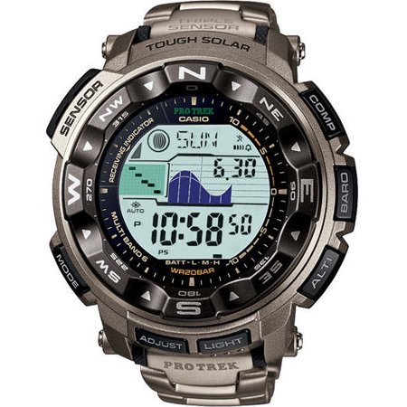 casio atomic digital watch silver