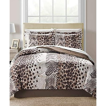 Brown Cheetah Leopard Zebra Safari Animal Prints Reversible Queen