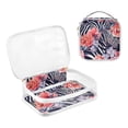 thumbnail image 3 of Zebra Beautiful Flowers Makeup Bags Set Travel Toiletry Bags Portable Cosmetic Bags Organizer Waterproof 2 Packs, 3 of 7