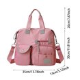 thumbnail image 3 of Water Resistant Travel Tote Bag for Women, Large Capacity Oxford Cloth Handbag with Multiple Pockets, 3 Way Carry Shoulder Crossbody Bag for Work, Shopping, Commute and Travel, 3 of 5