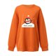 thumbnail image 1 of Gibobby Sudadera sin capucha y ocio Suéter sin capucha de manga larga y cuello Rojoondo para mujer, informal y cómodo, versátil, estampado navideño, otoño e invierno (Anaranjado, XL), 1 of 4