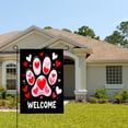 thumbnail image 2 of Amhnf Welcome Paw Print With Hearts Garden Flag For Home Outdoor Garden Yard Decor 12x18 inch, 2 of 5