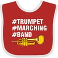 thumbnail image 3 of Inktastic #trumpet #marching #band Hashtag White Text Boys or Girls Baby Bib, 3 of 4