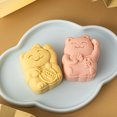 thumbnail image 3 of Milue Plastic Mooncake Stamps Lucky for Cat Shape Mooncake Mold Festival DIY Hand Pres, 3 of 10