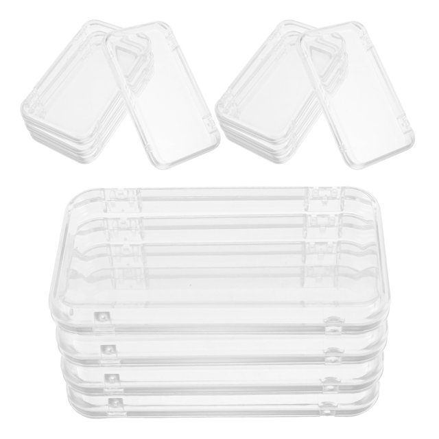 TABLETREANDS 12Ud Organizador De Postizas Caja Transparente De Plástico Rectangular Para Almacenamiento
