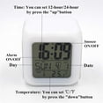 thumbnail image 4 of 3＂Reloj de escritorio y estante Fútbol Juego de fútbol Marcador de goles Reloj despertador digital con luces LED Reloj de mesa de plástico verde para niños Adolescentes Adultos, 4 of 5