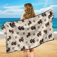 thumbnail image 4 of Garronmavis Dachshund Towel Car Seat Protector Stretchable Edge Pockets Secure Installation Quick Dry Lightweight Perfect for Beach Yoga Camping Trips, 4 of 7