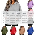 thumbnail image 4 of SYwaren Women's Casual Hoodies Solid Color Long Sleeve Button Pocket Oversized Loose Pullover Sweatshirt, 4 of 8