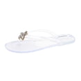 thumbnail image 3 of oqasdz Slippers for Women Thong Strap On Flip Flops Sandals Soft Sole Jelly Casual Slippers for Versatile Summer Beach Outdoor,White, 3 of 6
