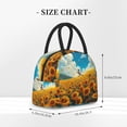 thumbnail image 2 of Rateoe Clear Sky Sunflower Pattern Lunch Bag Women, Lunch Box, Lunch Bag, Small Leakproof Lunch Tote Large Capacity Reusable Insulated Cooler Lunch Container, 2 of 6