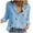 a-181Blue34, variant on Womens Collared Long Sleeve Loose Fit Bird Print Button Down Shirt Blouse Top For Summer Casual Daily Wear Blue XL