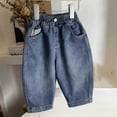 thumbnail image 7 of hengsof Boys Stretch Denim Easy Fit Jeans Classic Blue Straight Leg Casual Pants Relaxed Comfort Everyday Jeans Size 2-12 Years, 7 of 7