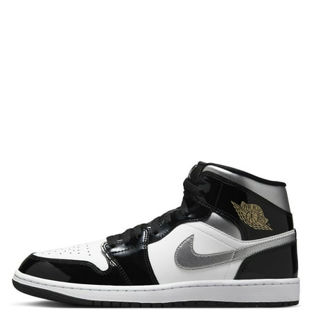 Nike Air Jordan 1 Mid SE Black / Metallic Silver - White HV0789-010 Men's Size 11.5