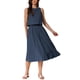 thumbnail image 2 of INSPIRAR CHIC Conjunto de Falda de 2 Piezas para Mujeres Top de Tanque Corto Sin Mangas Falda Midi A-Line de Cintura Alta Ropa Casual de Verano Azul Oscuro S, 2 of 6