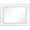 thumbnail image 4 of Rectangular Beveled Diamond Silver Framed Wall Mirror 40" x 30", 4 of 13