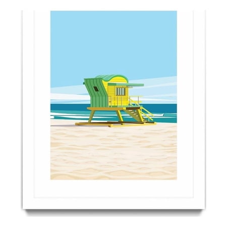Giant Art 30x40 Sunshine Villa Matted and Framed in Yellow