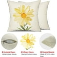 thumbnail image 6 of Pillow Covers 18x18 Set of 4, Watercolor Daisy Throw Pillow Covers, Hello Sunshine Summer Outdoor Decor Cushion Case Decoration for Home Couch Chair Sofa, 6 of 6