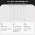 thumbnail image 2 of BalanceFrom Easy Walk-Thru Baby Safety Gate for 29.1”-33.8” Opening, 30” Tall, White, 2 of 12
