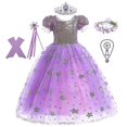 thumbnail image 1 of Rapunzel Para Niñas Vestidos Púrpuras Disfraz De Niño Fiesta De Graduación Es Roleplay Fs, 1 of 2