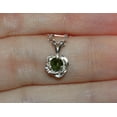 thumbnail image 6 of Natural Green Tourmaline Sterling Silver Flower Necklace NT225, 6 of 10