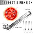 thumbnail image 3 of Watermelon Fork Slicer Stainless Watermelon Slicer Cutter Watermelon Fork Fruit Slicer Cutter Tool 2 Pack Watermelon Fruit Cutting Fork For Family Kitchen Fruit, 3 of 9