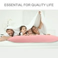 thumbnail image 2 of Unique Bargains Pillowcases 2 Pack 100% Cotton Body Pillow Covers Pink 20" x 72", 2 of 8