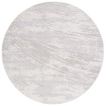 SAFAVIEH Cabana Skyler Indoor/Outdoor Area Rug, Grey/Ivory, 7' x 7' Round