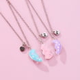 thumbnail image 4 of Collar de la amistad, collar de mejor amiga para 3 niñas, collares magnéticos con colgante de corazón a juego para hermana, 4 of 5