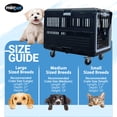 thumbnail image 3 of Mirapet Collapsible Pet Carrier & Crate for Large Dogs & Cats with Travel Kit Bundle, 35", 3 of 12