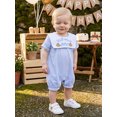 thumbnail image 5 of Cjfdfy Half Way to One Clothes Baby Girl Boy First Birthday Outfit Summer Fall Half Birthday Clothes Plaid Gingham Bubble Romper Letters Cookies Embroidery Short Sleeve Plaid Jumpsuit Playsuit, 5 of 9