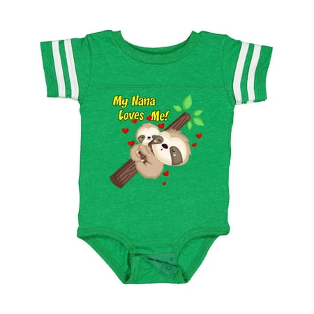 

Inktastic My Nana Loves Me Gift Baby Boy or Baby Girl Bodysuit