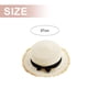 thumbnail image 2 of Sombrero de paja para mujer con circunferencia de 56-58 cm, sombrero para el sol, protector solar, para exteriores, con lazo, sombrero de copa plana, sombrero de playa, sombrero para el sol, 2 of 5
