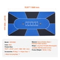 thumbnail image 2 of KDTHTFA 70"x35" Poker Table Mat for 6-8 Players, Foldable Poker Tabletop with Non-Slip Rubber, High-Density Fabric, Blue, Portable with Carry Bag, 2 of 11