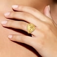 thumbnail image 2 of KIRAN FINE JEWEL CZ Diamond Zodiac Sign Ring Yellow Gold Plated 925 Sterling Silver Anniversary Women Gemstone Statement Jewelry Gift For Her, 2 of 5