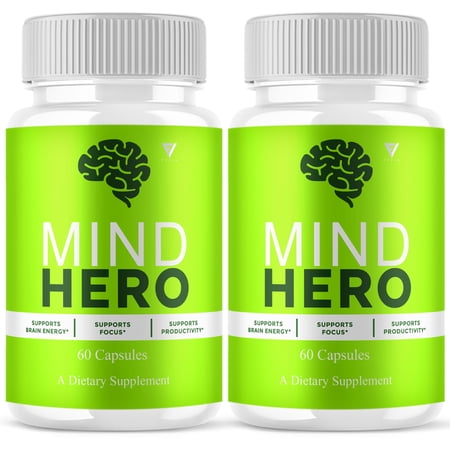 (2 Pack) Mind Hero Brain and Memory Supplement MindHero Advanced Memory Support and Daily Focus (120 Capsules)