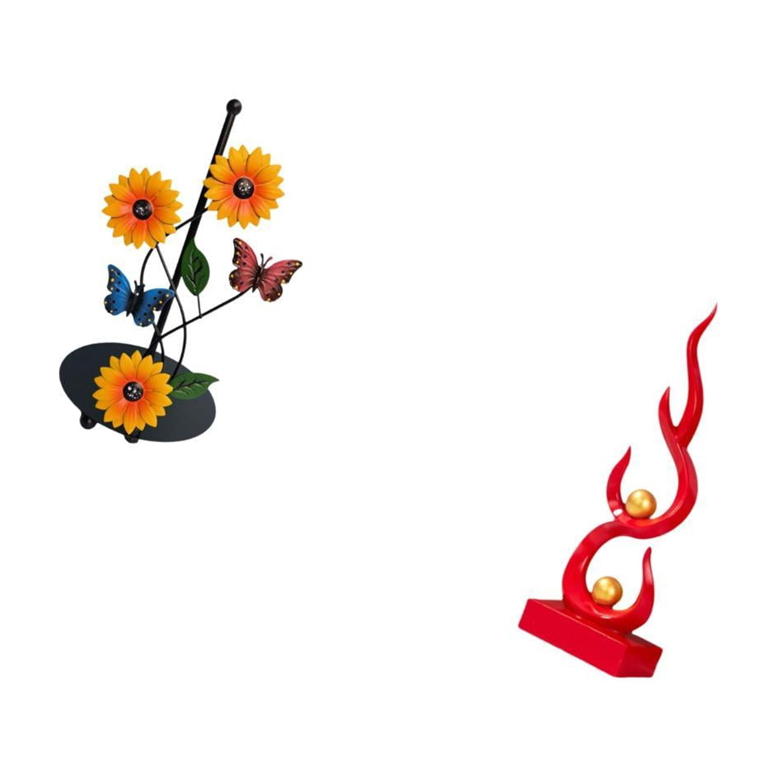 Fiocias Abstract Fire Sculpture Toilet Paper Holder Paper Towel Holder Countertop Kitchen Roll Holders Standing Paper Towel Iron Resin Functional Decor Suitab
