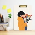 thumbnail image 2 of FORMRS Acrylic Clipboard with Low Profile Clip Standard A4 Letter Size, 12.5" x 9", Cartoon Flowers, 2 of 8
