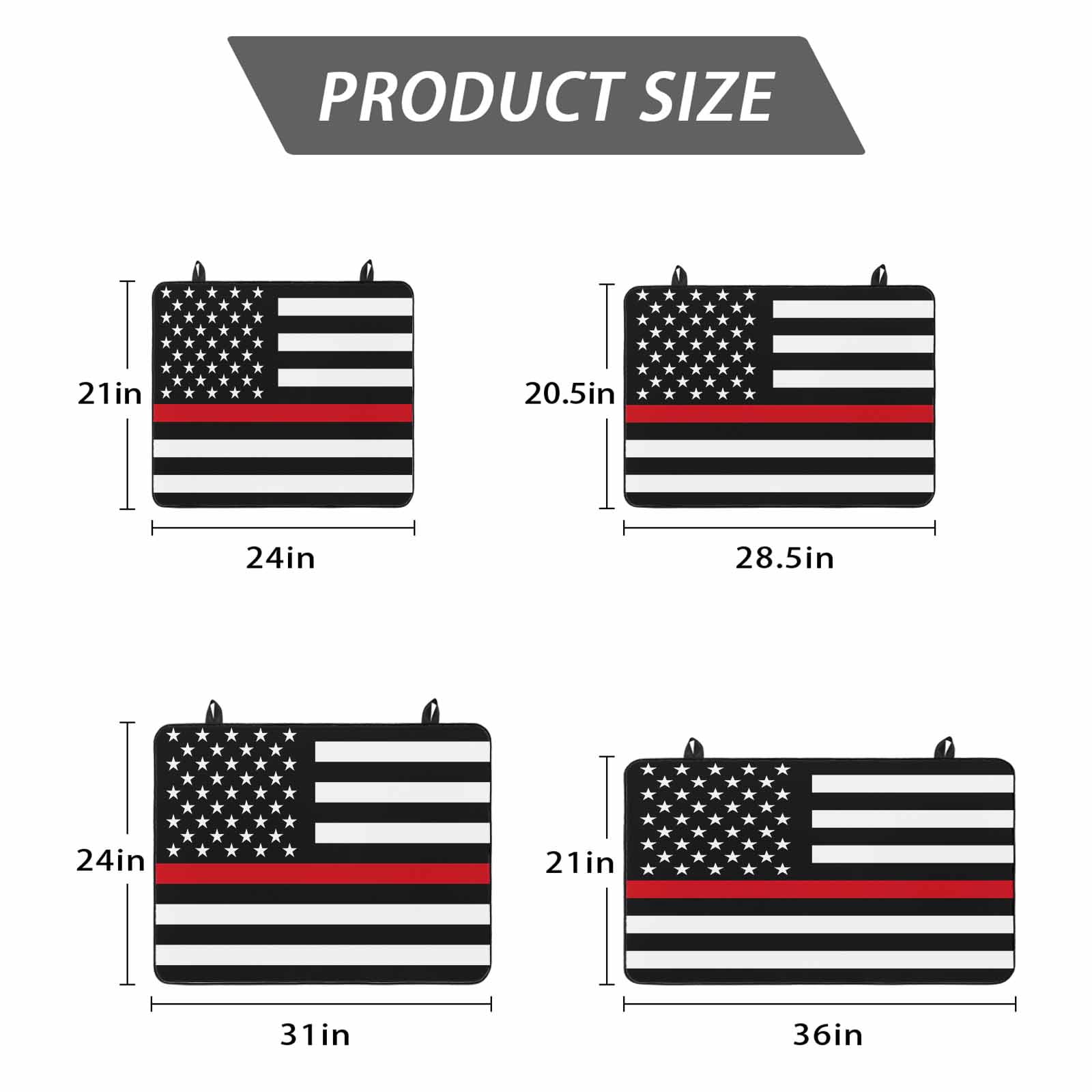 Red American Flag Stove Top Cover for Electric Stove, Heat-proof & Non Slip Glass Top Stove Cover Protector, Black White Striped US Flag Stars Kitchen Flat Cooktop Rubber Mat 28.5x20.5 Inches