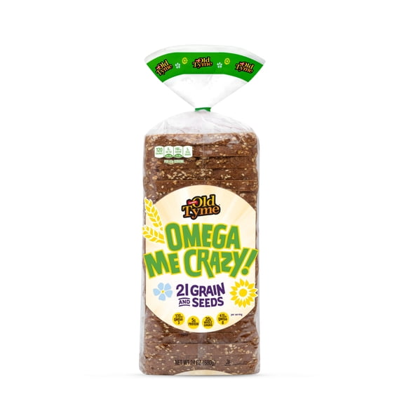 Schmidt Old Tyme Omega Me Crazy! 21 Grain & Seed Multigrain Bread - 24 oz Loaf