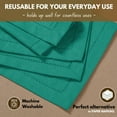 thumbnail image 5 of Native Fab 4 Pack Hemstitch Dinner Cloth Napkins 100% Cotton Reusable - 18"x18" - Royal Green, 5 of 6