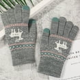 thumbnail image 2 of Dalrosia Winter Touchscreen Gloves Warm Lined Texting Glove Christmas Deer Gloves Elastic Cuff Knit Gloves for Women, 2 of 3
