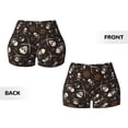 thumbnail image 5 of Haiem Pirate Skulls No Front Seam Biker Shorts for Women Yoga Workout Gym Bike Shorts with Tummy Control Moisture-Wicking-XX-Large, 5 of 9