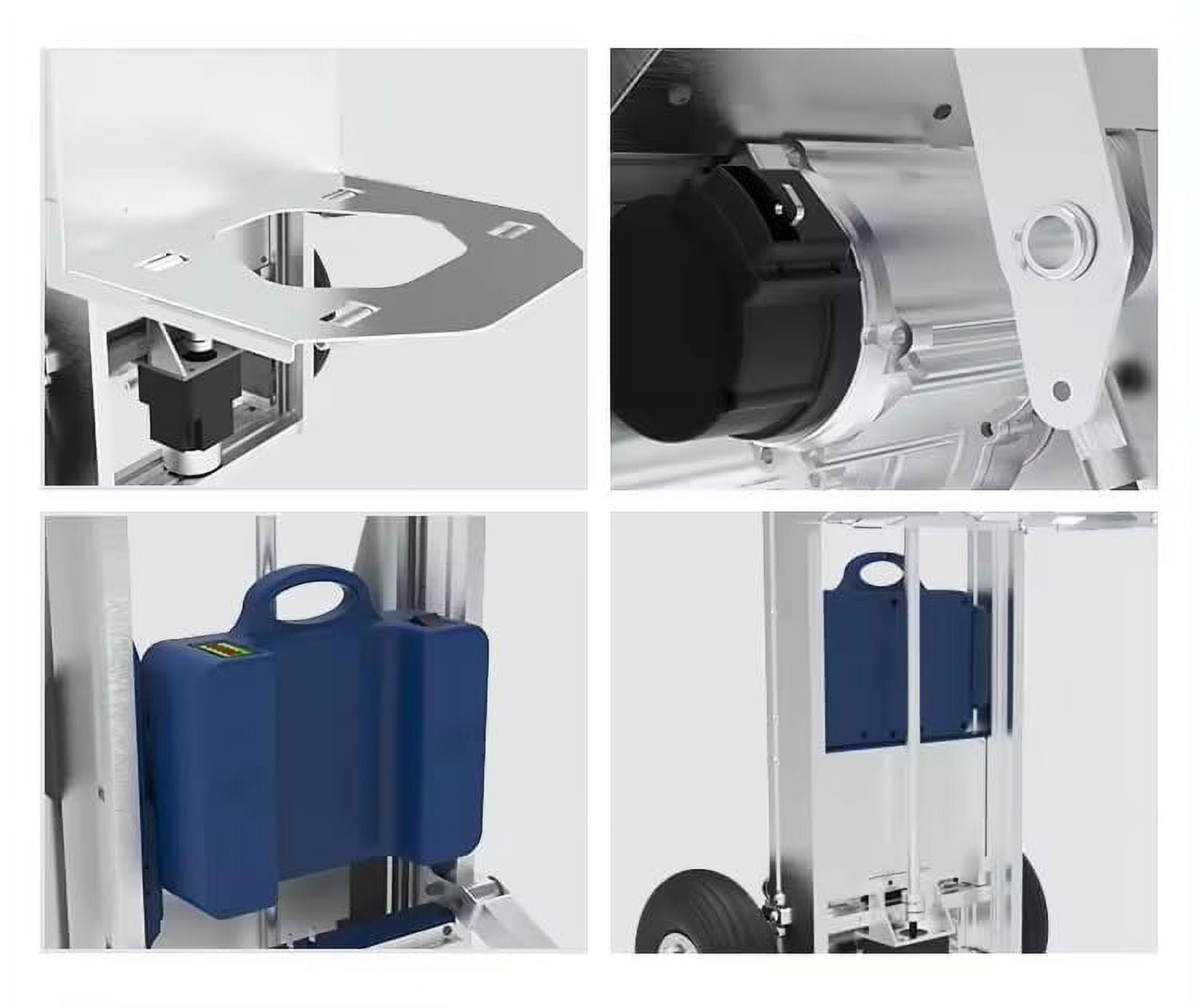 Electric Material Lift Stacker and Motorized Hand Trucks Dolly Moving Cart - 375 lbs Capacity & 32.3" Max Lift Height of Loading Plate