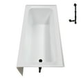 thumbnail image 6 of Streamline NAL-5700-ORB 66 in. x 32 in. Acrylic Right-Hand Drain Alcove Bathtub in Glossy White With External Drain in Matte Oil Rubbed Bronze, 6 of 10