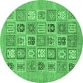 thumbnail image 1 of Ahgly Company Indoor Round Abstract Emerald Green Modern Area Rugs, 6' Round, 1 of 4